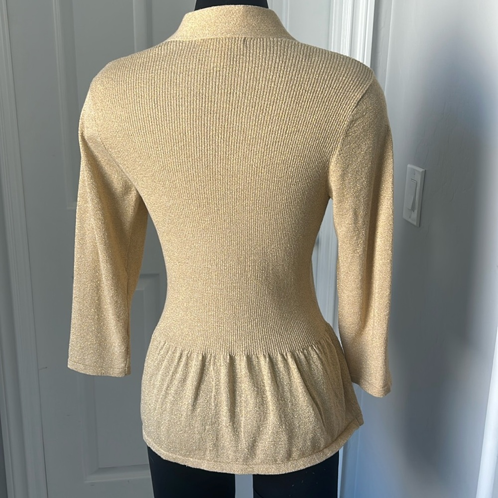 GOLD Ruffled Cardigan - Picture 5 of 6